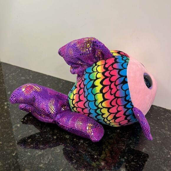 FLIPPY the Fish Beanie Boo Retired Beanbag Plush - New with Tags Vintage 1990s - Picture 5 of 12